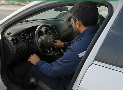 قبل از امداد: بارگیری و مهار چرخ  شاسی‌بلند لوکس در  سراب